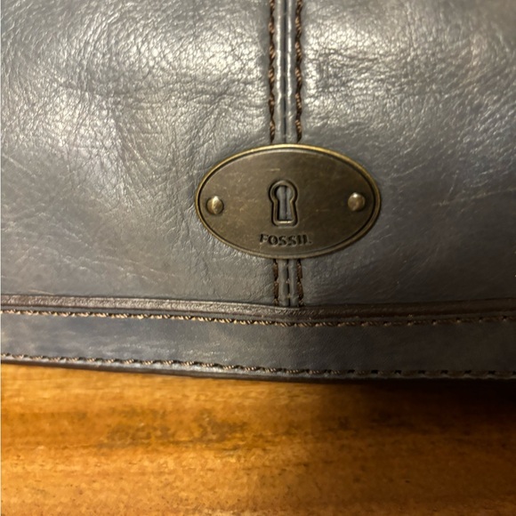 Vintage blue/grey FOSSIL leather bag - Picture 6 of 12